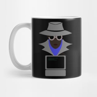 Lady Grey (Afro W/Computer): A Cybersecurity Design Mug